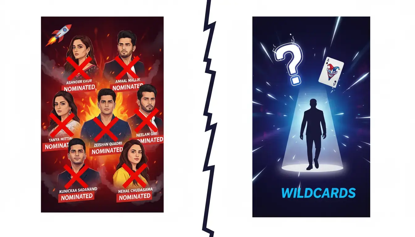 Bigg Boss 19: 8 Stars Nominated! Who Faces Eviction After Shocking Wildcard Twists?